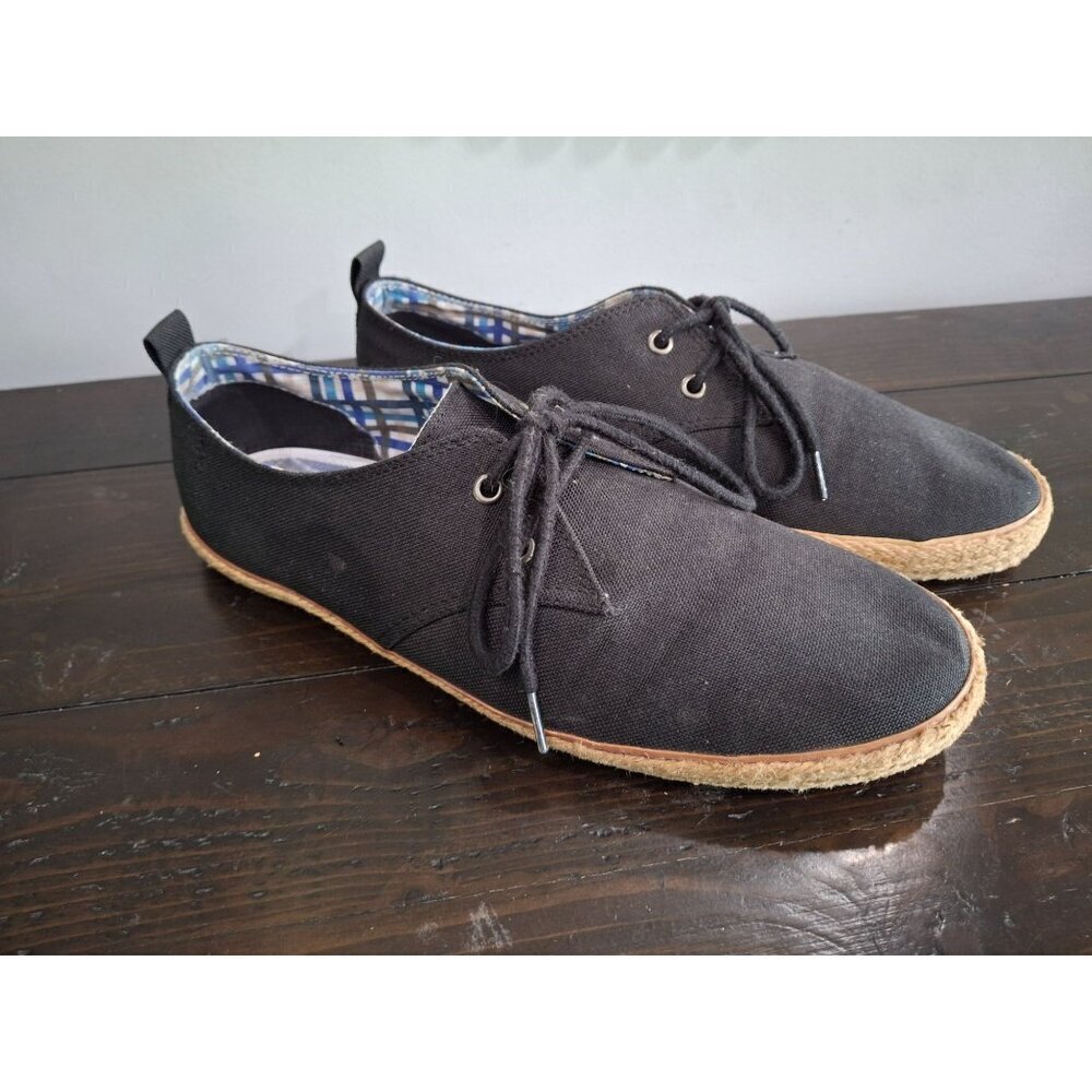 EUC Ben Sherman Men's Black Lace Up Espadrille Sneakers/Sz. 10.5